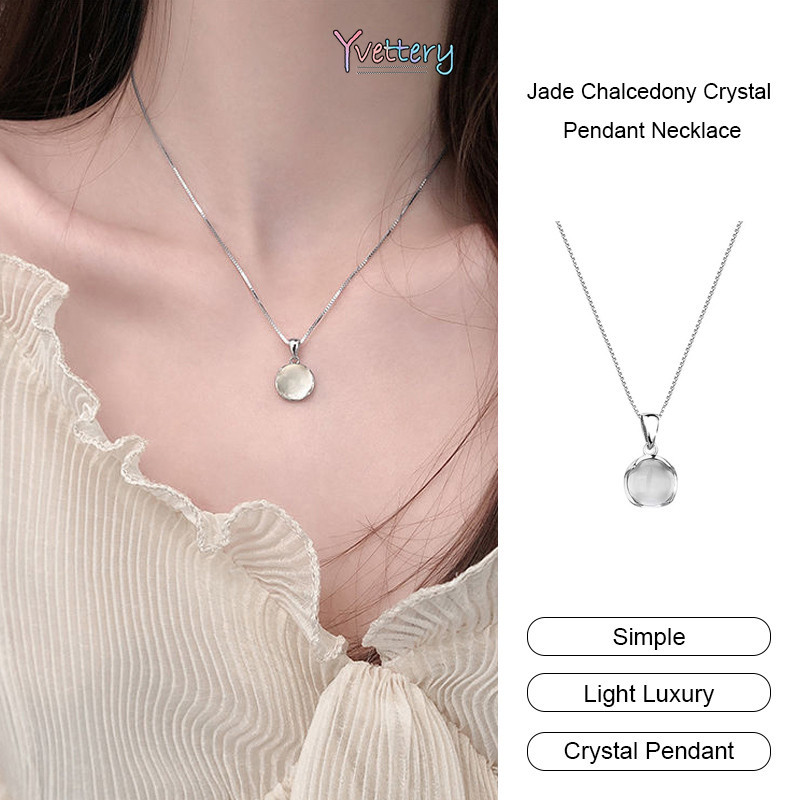 ร้านค้าไทย🔥สร้อยคอ จี้หิน คริสตัล เครื่องประดับ สไตล์เกาหลี เครื่องประดับแฟชั่นสําหรับผู้หญิง ไม่ตกสี