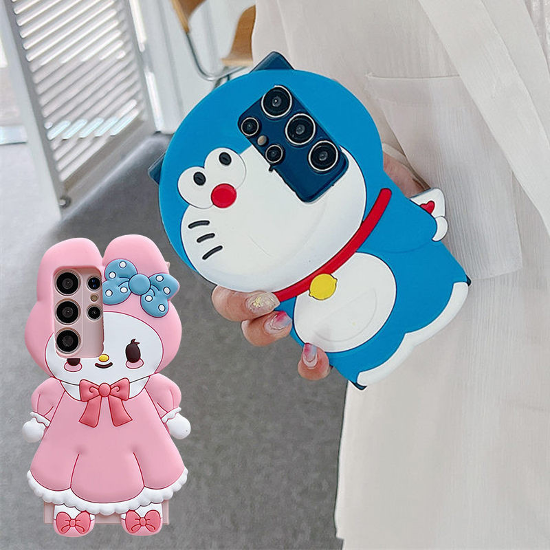 3D เปลือกการ์ตูน สําหรับ Vivo Y18 Y18E Y28 Y27 Y36 4G Y38 Y76 Y72 Y100 5G Y27S Y17S Y50 Y30 Y19 Y02T เคสมือถือ Soft TPU Case เคสป้องกัน Cute Cartoon Loopy Melody Kuromi Doraemon เปลือกกันกระแทก เปลือกซิลิคอน