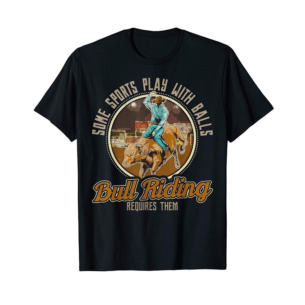 เสื้อยืด พิมพ์ลาย Bull Riding Rodeo Cowboy Western เกาหลี y2k ไซส์ใหญ่ สวยๆ ธรรมดา