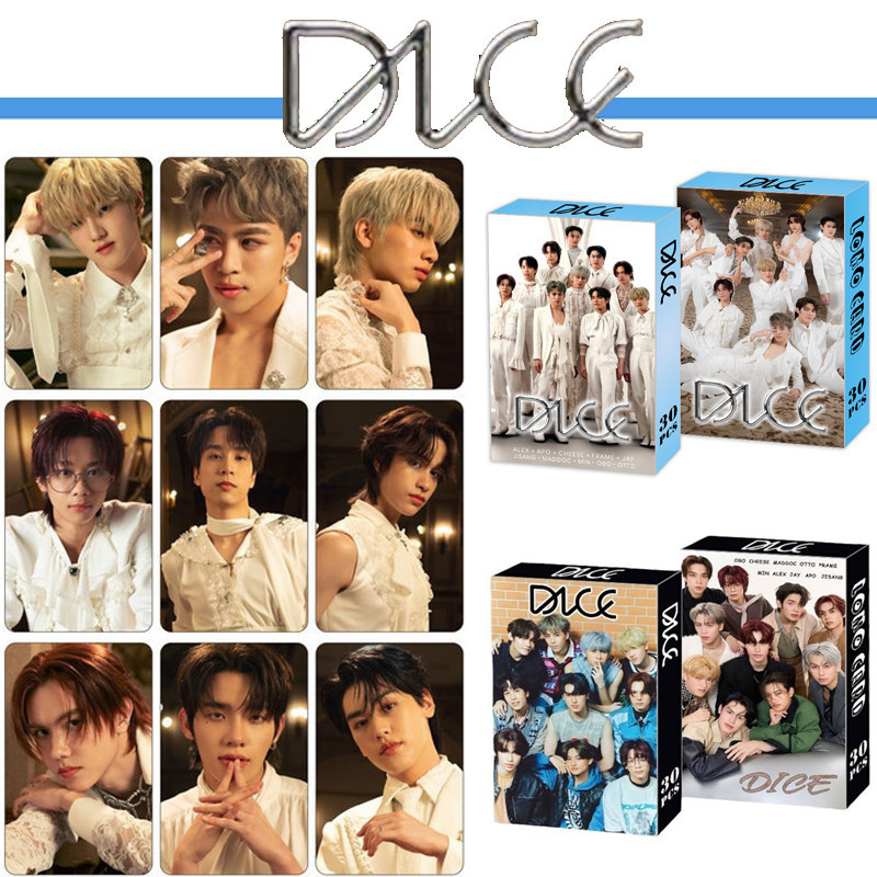การ์ด Dice 30PCS ลูกเต๋า Lomocard Star Collection Photocard ในสต็อก