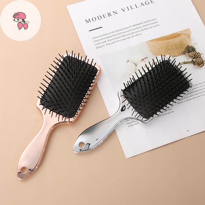 Grl Paddle แปรงผม Detangling Hairbrush หวีนวดหนังศีรษะเครื่องมือจัดแต่งทรงผมสําหรับผู้หญิงผู้ชายตรง Curly Wavy แห้งเปียกหนา Fine ผม TH