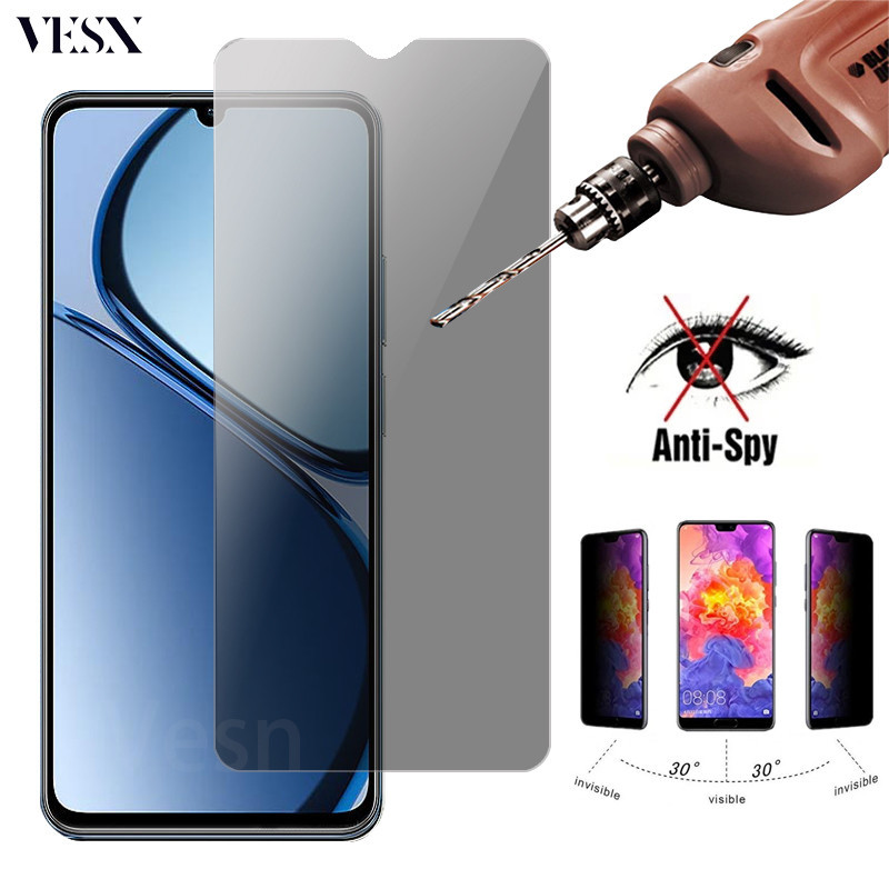 ฟิล์มกันแอบมอง ฟิล์มกันเสือก ฟิล์มกระจก Realme C75 C65s C65 C63 C61 V60 Narzo 70 Pro 70x N65 N63 4G 