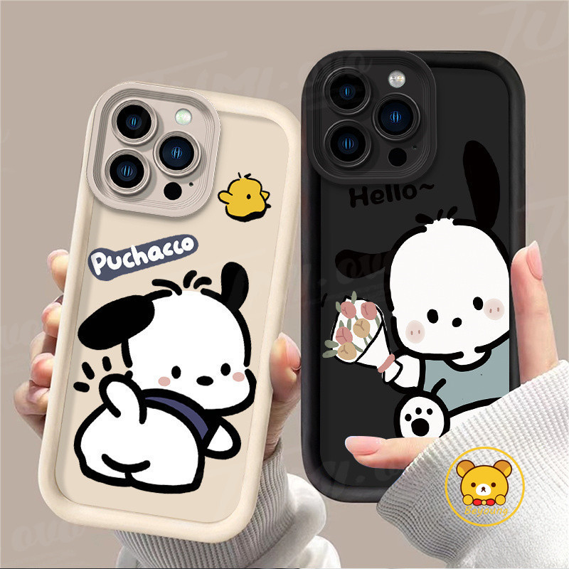 Sanrio Pochacco ดอกไม้เคสโทรศัพท์สําหรับ OPPO A79 A38 A18 Reno 8T A17 A17K A3 A3X A76 A96 A60 A55S A