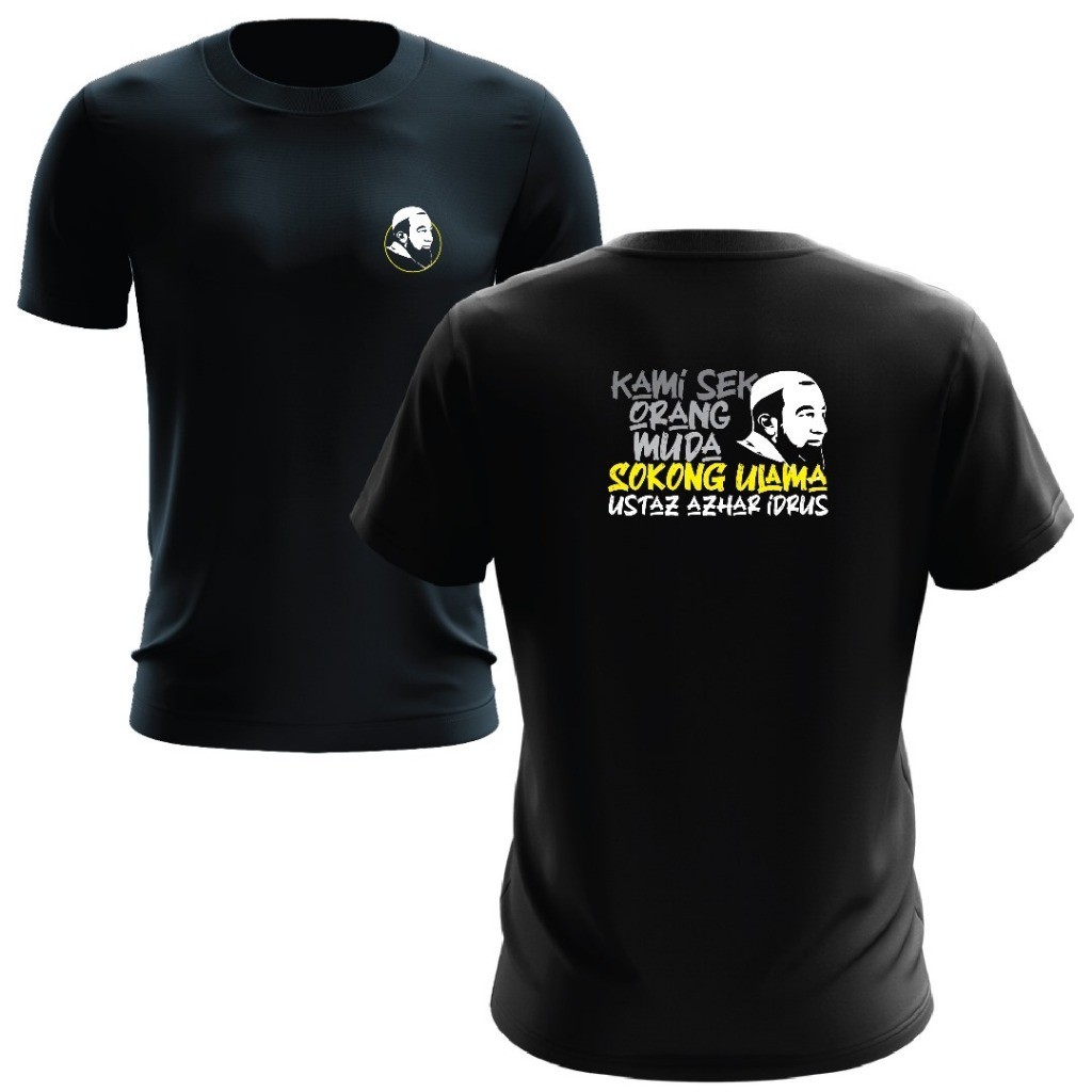 Ustaz Azhar Idrus PREMIUM เสื้อยืดแขนสั้น Unisex เสื้อเชิ้ตผู้ชายคอกลม มีหลายขนาด