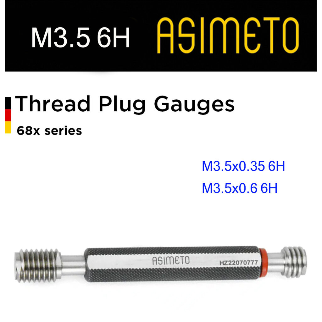 Asimeto Thread plug gauge สกรูปลั๊กเกจ M3.5x0.35, M3.5x0.6 6H