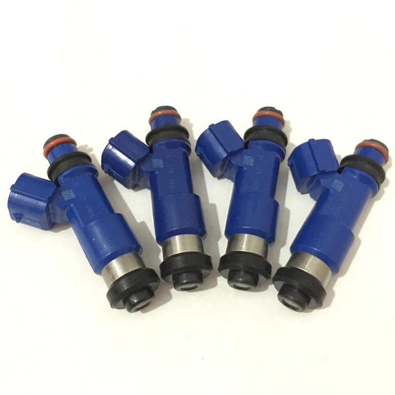 4x Flow จับคู่ E85 565 CC สีน้ําเงินเข้ม top feed OEM หัวฉีดน้ํามันเชื้อเพลิงสําหรับ Subaru Impreza 