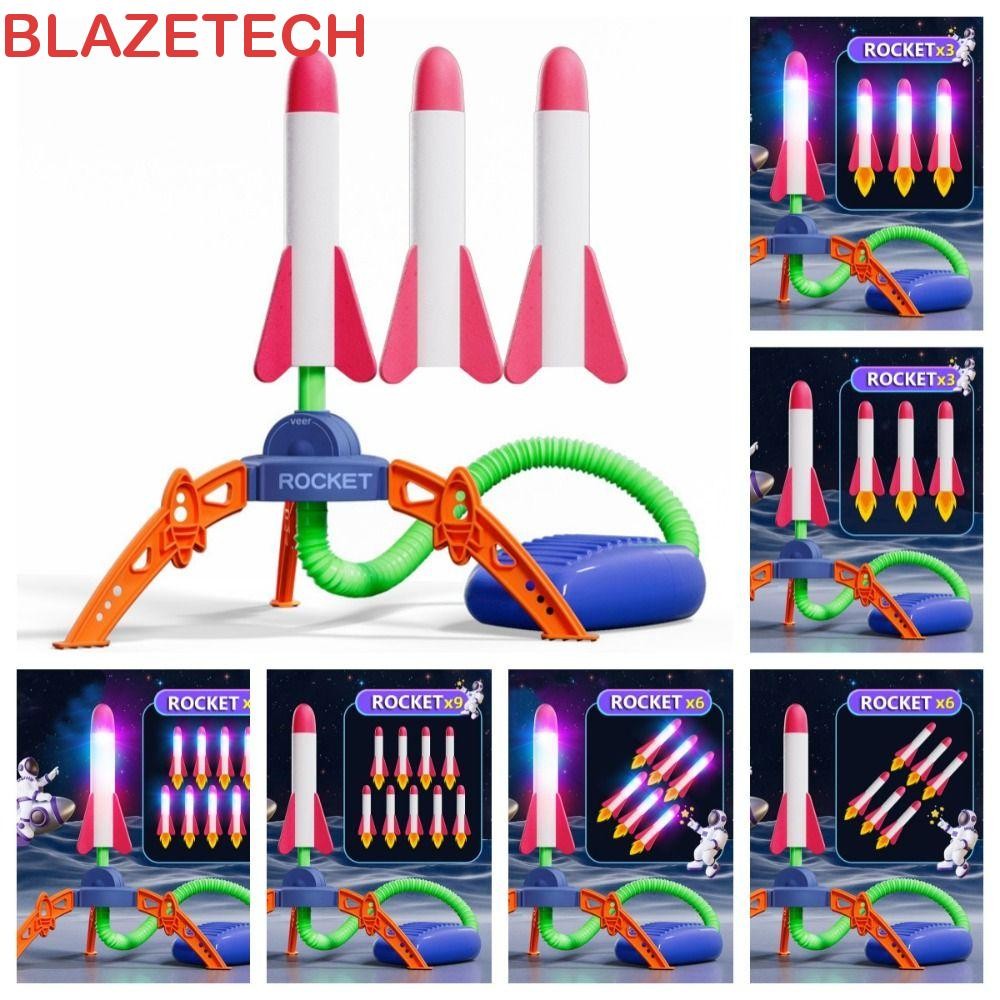 Blazetech Rocket Launcher, Jump Plastic Stomp Rocket Toy, โฟมกรีฑาแบบกดแสนสนุกสําหรับเด็ก