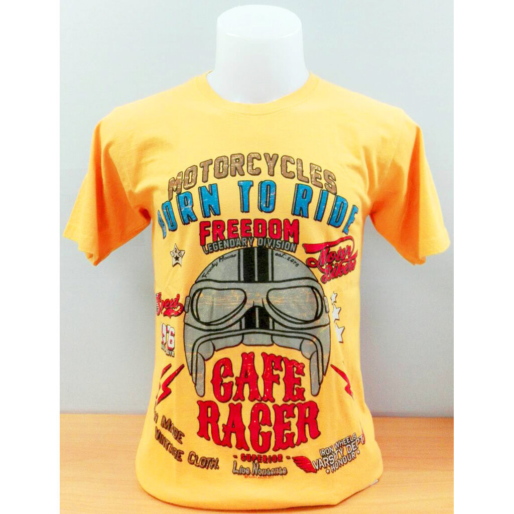 เสื้อยืดแขนสั้นสี Biker มอเตอร์ไซค์ ผู้ชาย FM.YS105