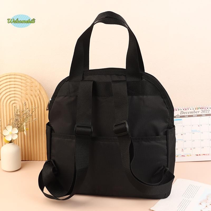 [ยินดีต้อนรับ] Kt Cat Multi-Functional Black Backpack การพิมพ์การ์ตูนสําหรับผู้หญิงกระเป๋าเป้สะพายหลังกระเป๋านักเรียนใหม่