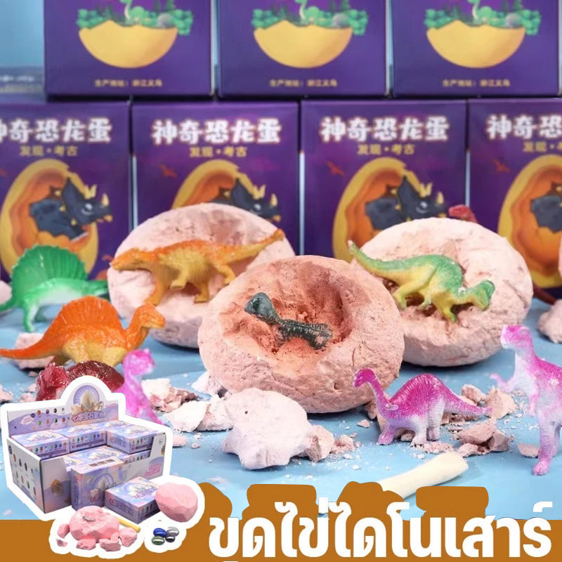 เกรดดีที่สุด อัญมณีขุดไข่ไดโนเสาร์ ชุดขุดฟอสซิล หาสมบัติ ของเล่นนักโบราณคดี เสริมทักษะ เพื่อการศึกษา ของเล่นเด็ก