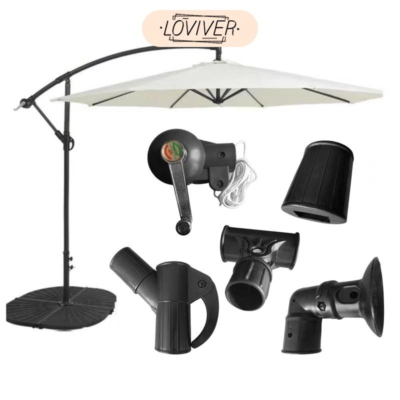 LOVIVER อุปกรณ์ร่มลานชิ้นส่วนสแตนเลสสําหรับลานระเบียงโต๊ะลานยกที่จับคงที่