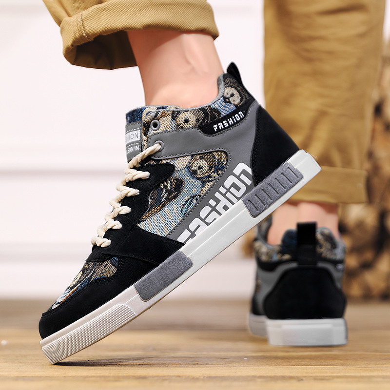 39-47 Plus ขนาดรองเท้าผู้ชาย High-Top รองเท้าผู้ชายรองเท้าผ้าใบคุณภาพสูงผู้ชาย Plus ขนาดรองเท้า 45 46 47