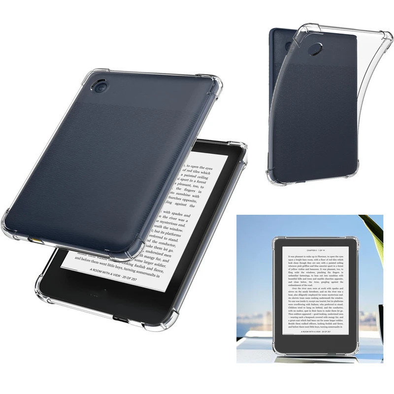 สำหรับ Kobo Clara สี 6 นิ้ว ปกป้องอีบุ๊ค Clara2E KOBO Clara BW 2024 6.0 นิ้ว ปกโปร่งใส TPU