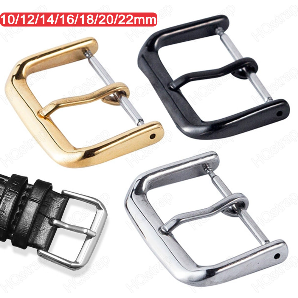 นาฬิกาหัวเข็มขัด16มิลลิเมตร18มิลลิเมตร20มิลลิเมตร22มิลลิเมตรสแตนเลสขาปุ่มโลหะเงินทองสายนาฬิกาข้อมือสายรัดจับมือเปลี่ยนหัวเข็มขัดอุป