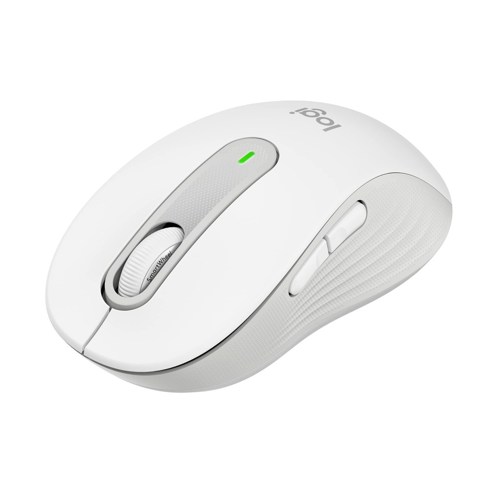 เมาส์ไร้สาย Logitech Signature M650Low L เงียบ Off-White ขนาดใหญ่สําหรับมือที่ใหญ่กว่า เมาส์ไร้สาย บ