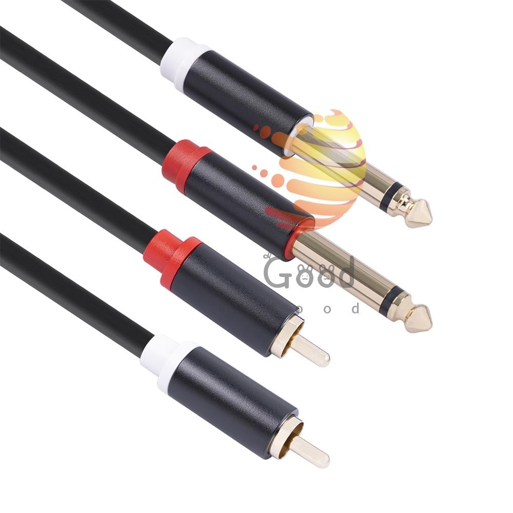 Alloy Shell 2 Rca To Dual Male Adapter Wire 5ft Rca Male Audio Cable Wire 2 DL Dual Cable 26.35mm Ma