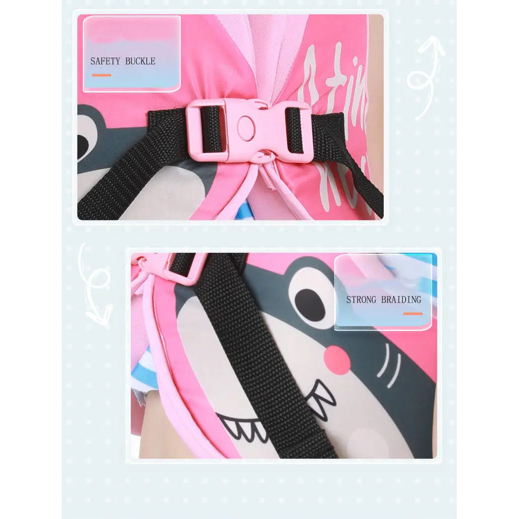 [Legend8] เด็กเสื้อชูชีพพองลอยตัวการ์ตูนว่ายน้ําเสื้อกั๊กแจ็คเก็ตเด็กวัยหัดเดินความปลอดภัยเสื้อกั๊กว่ายน้ําสูทเสื้อกั๊กสระว่ายน้ําชายหาด - รูปที่ 2