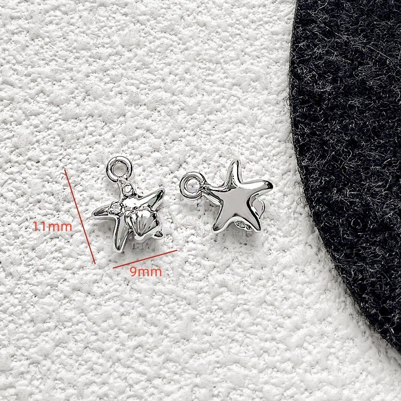 Ins Blue Ocean Series Alloy Shell ปลาดาว Dolphin จี้ diy Handmade สร้อยข้อมือสร้อยคอลูกปัดอุปกรณ์เสริม - รูปที่ 4