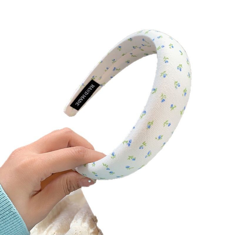 มูกัว/รูปแบบใหม่ดอกไม้ขนาดเล็กแถบคาดศีรษะสีฟ้าอบอุ่น ยี่ฟาน สไตล์เดียวกันแถบคาดศีรษะกะโหลกสูงกิ๊บสวมใส่ด้านนอกอุปกรณ์ผม - รูปที่ 6