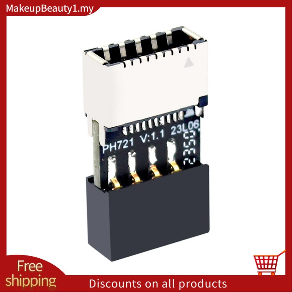 [ใน]Motherboard USB2.0 9Pin to TYPE-E Female Adapter Chassis TYPE-C Socket 9-Pin USB 2.0 Extender Ca