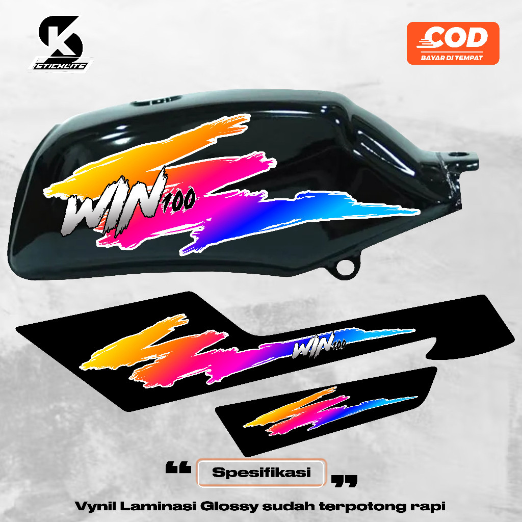 Win 100 Brush 25 Variation Striping Sticker