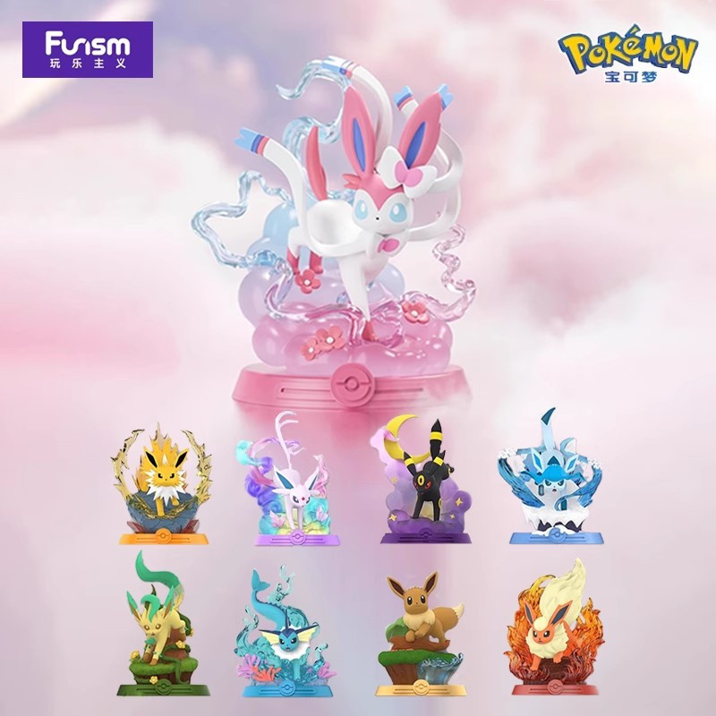Original Funism Pokemon Pocket Monsters Eevee ผจญภัยกล่องตาบอดรุ่นที่สอง Eevee Evolution กล่องตาบอดข