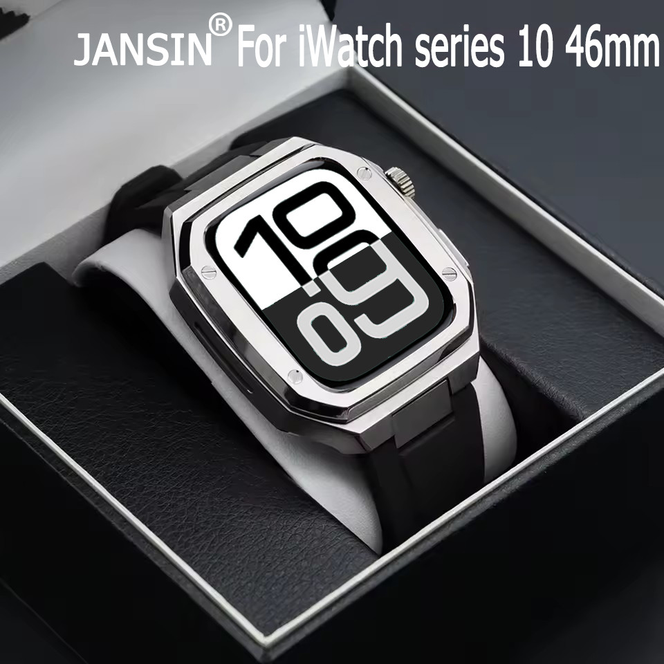 สายนาฬิกา iwatch series 10 mod kit เคสนาฬิกาข้อมือ โลหะ ซิลิโคน ป้องกันรอย  สําหรับ iwatch series10 