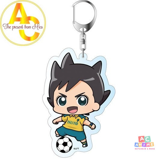 Inazuma Eleven Ares no Tenbin พวงกุญแจอะนิเมะมังงะ chibi อะคริลิค 3 กระเป๋าเป้สะพายหลังอุปกรณ์ตกแต่ง