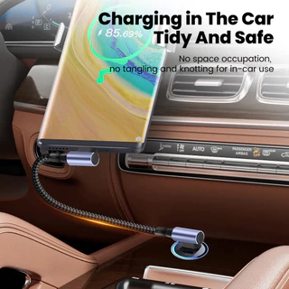สายข้อศอก 90 องศา USB Type-C 6A Fast Charging สายสั้น