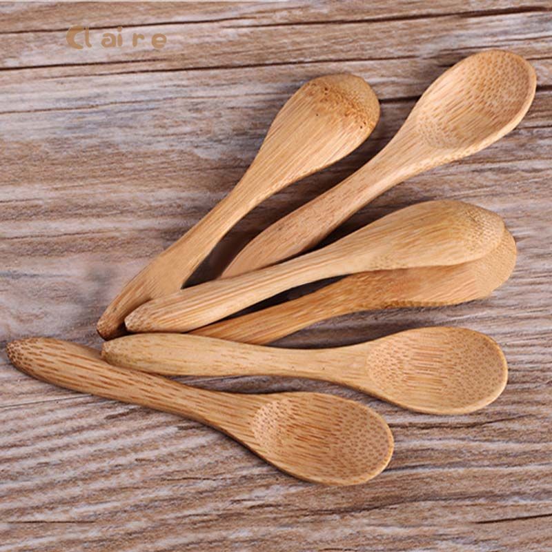 COD ช้อนชา กาแฟ น้ําผึ้ง ไม้ไผ่ ช้อนเครื่องปรุง ช้อนชา เครื่องครัว สําหรับเด็ก Claire