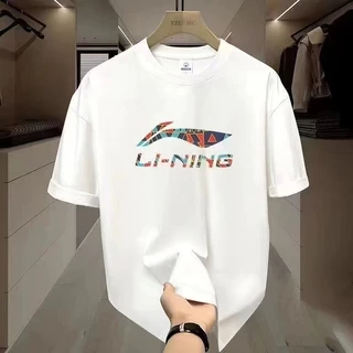 Eershenshi เสื้อยืดแขนสั้นแฟชั่น Li-Ning ดีไซน์พิมพ์ลายสีสันสดใส