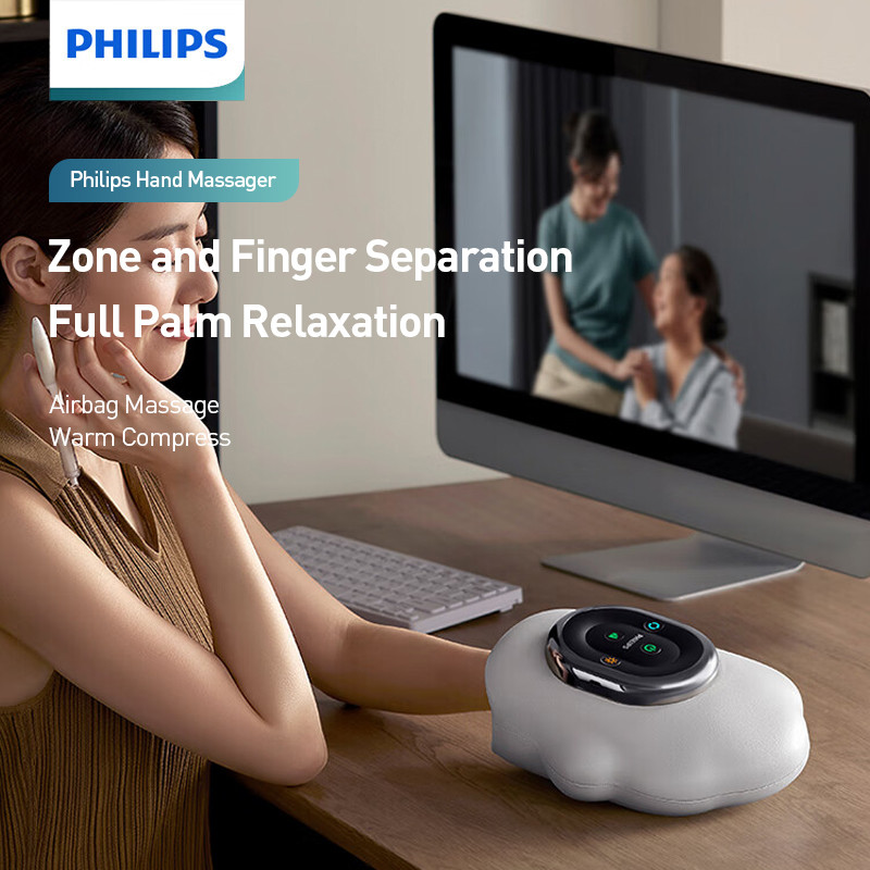Philips เครื่องนวดมืออัจฉริยะ เครื่องนวดมือไร้สาย นวดมือ นิ้วปาล์มไฟฟ้า เครื่องทําความร้อนอุ่น