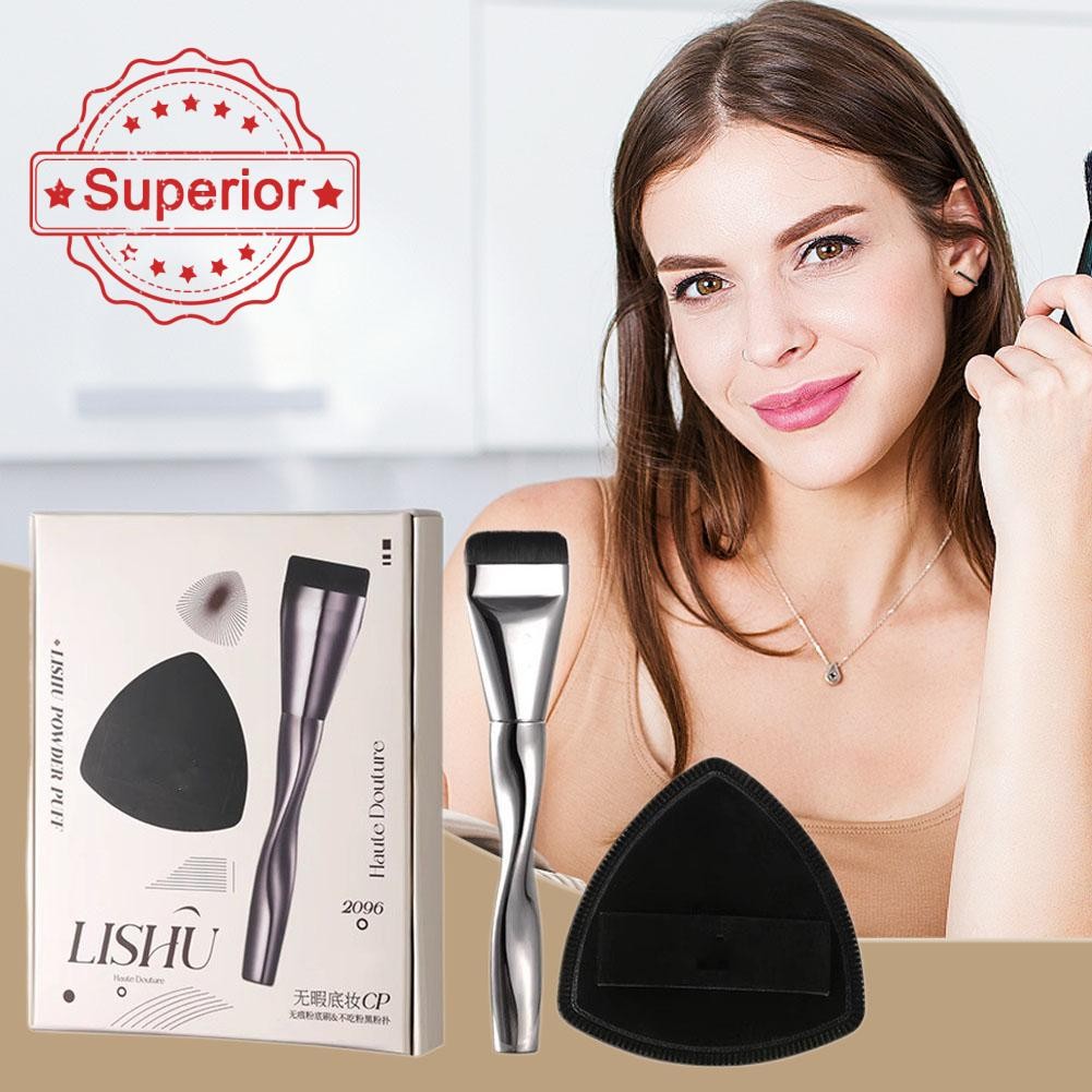 Straight Foundation Make-up Brush Flat Head Liquid Light Powder และ Foundation Free Brush S5y9