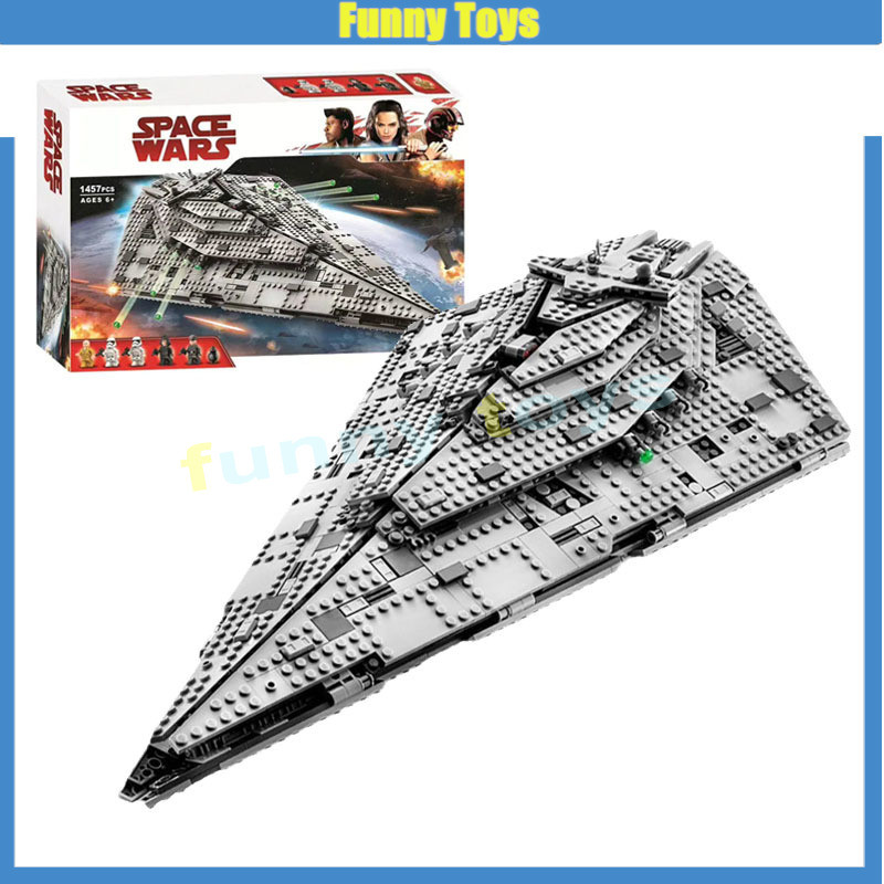 75190 First Order Star Destroyer Star Building Block BB-9E Space Battleship ของขวัญของเล่นเด็กผู้ชาย
