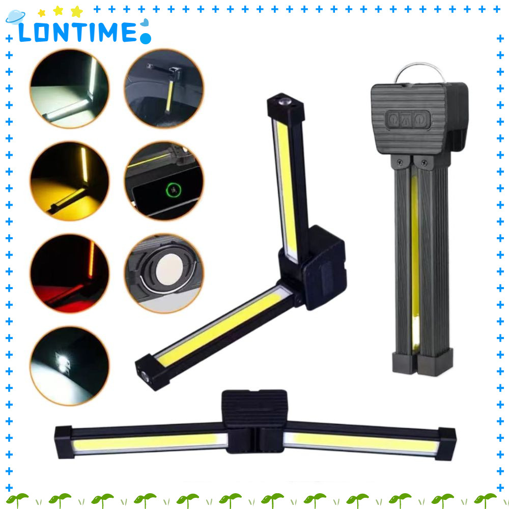 Lontime ไฟฉาย, LED 7th Gear Dimming Gym Lamp, คุณภาพสูง 180 องศาพับพร้อมตะขอแขวนแม่เหล็กดูดรุ่นไฟทํา