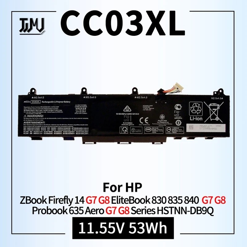 CC03XL Battery for HP ZBook Firefly 14 G7 G8 EliteBook 830 835 840 845 G7 G8 Probook 635 Aero G7 G8 Series L77608-421 L7