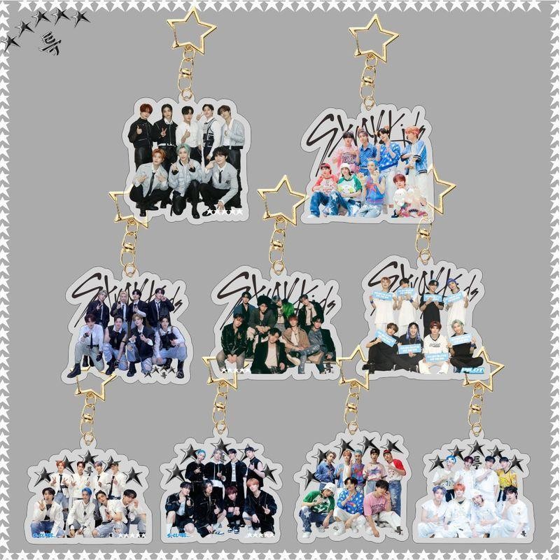 Stray Kids (5-STAR) พวงกุญแจอะคริลิคสองด้านสะสมจี้เครื่องประดับ STAR สินค้า Stray Kids (5-ST20250330