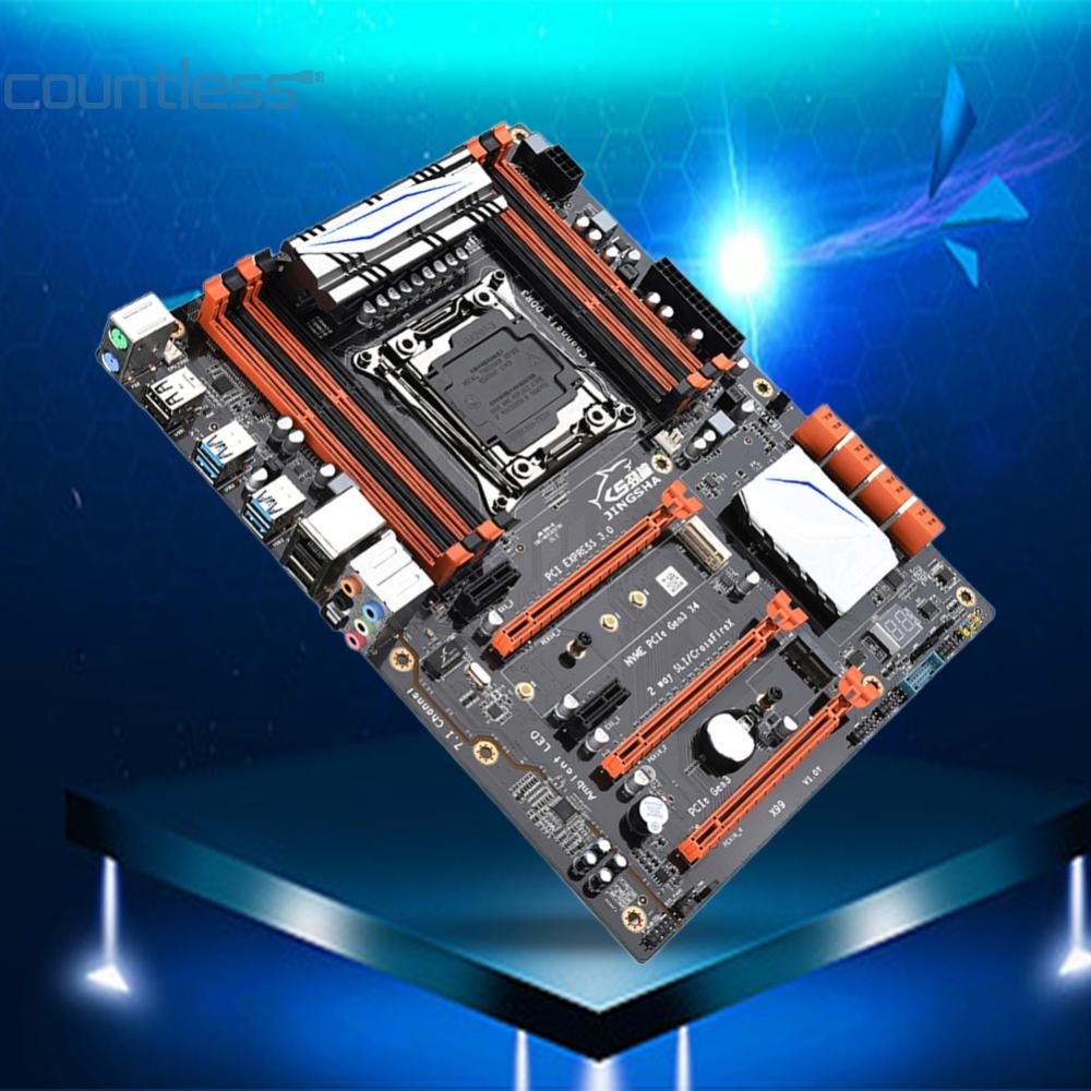 เมนบอร์ดคอมพิวเตอร์ X99 ATX 256G MainBoard 8 X DDR3 7.1 Channel LGA2011 V3 CPU 8 X SATA3.0 M.2 NVME 1000M [countless.th]