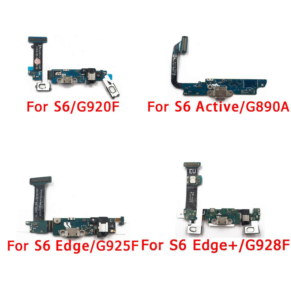 แท้ พอร์ตชาร์จ USB อะไหล่ซ่อมแซม แบบเปลี่ยน สําหรับ Samsung Galaxy S6 Edge Plus