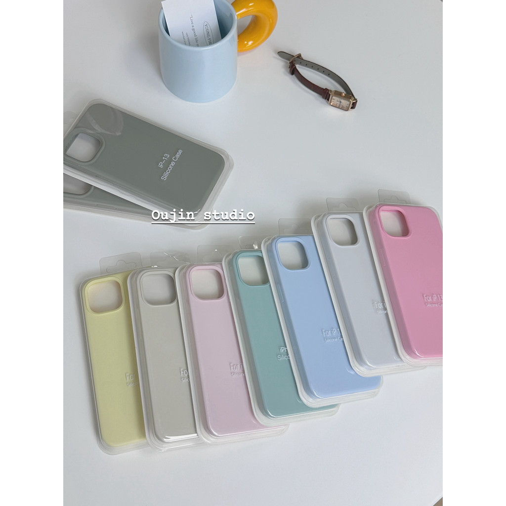 Insซิลิโคนเหลวสีทึบnicheเคสโทรศัพท์สดเหมาะสําหรับ16/15promax/14pro/12/13promaxสไตล์ใหม่11ผิวfriendlyรู้สึกสกปรกทนแรงกระแทกฝาครอบป้องกัน