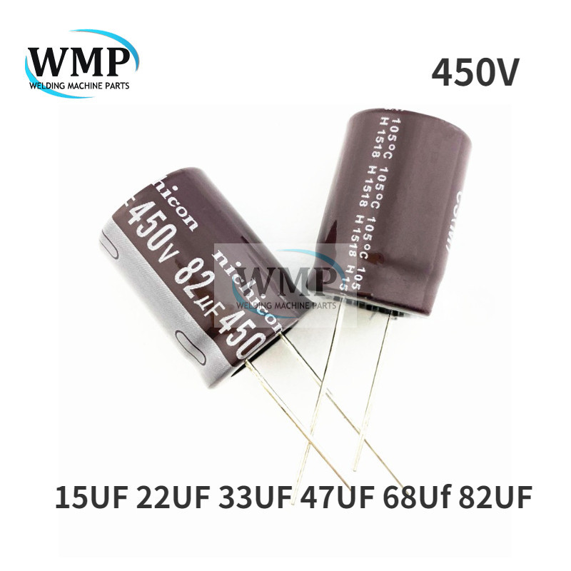 Original อลูมิเนียม Electrolytic Capacitor 450V 15UF 22UF 33UF 47UF 68Uf 82UF ใหม ่