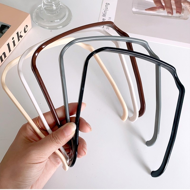 ที่คาดผม ทรงสี่เหลี่ยม สีสันสดใส เรียบง่าย และหลากหลาย สีพื้น สําหรับเด็กผู้หญิง - รูปที่ 3