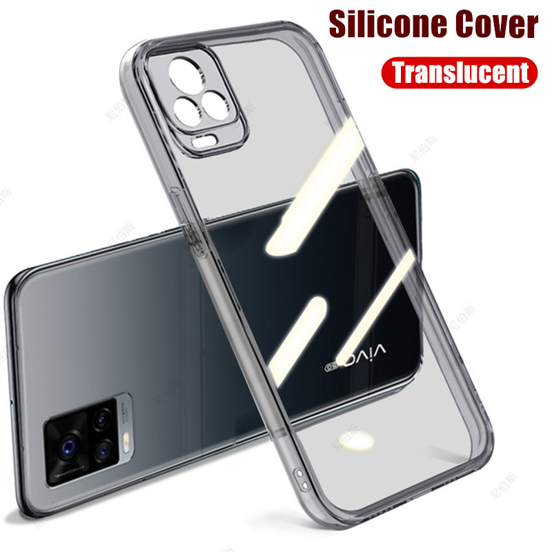 สําหรับ Vivo Y73 V2059 V2146 V2212 V2168 Slim Fit คริสตัลใสยืดหยุ่นด้านในซิลิโคน Anti-สีเหลืองกันกระ
