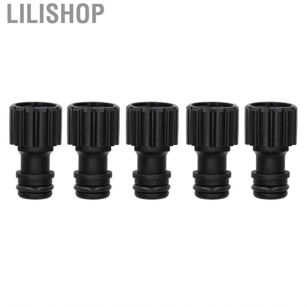 Lilishop 5PCS G3/8 Female Thread Nipple Connector Plastic Faucet Quick Pipe Set