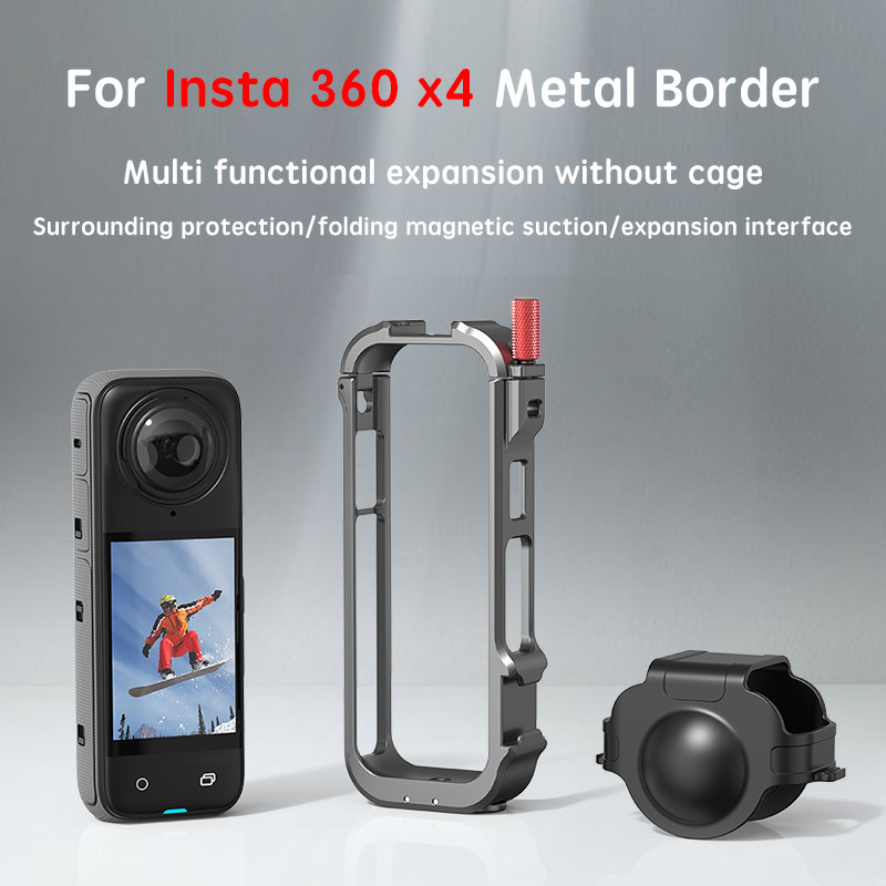 กรอบโลหะ ป้องกันกล้องพาโนรามา อุปกรณ์เสริม สําหรับ Insta360 X4