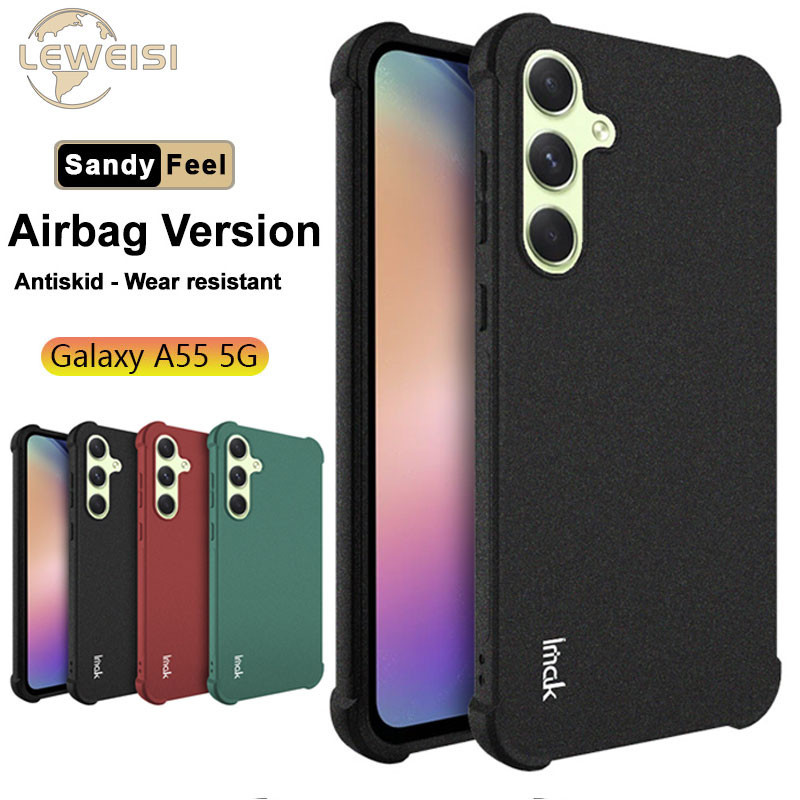 IMAK Samsung A55 A35 A25 5G สครับ เคสโทรศัพท์ ป้องกันการลื่นไถล ป้องกันลายนิ้วมือ กรณีโทรศัพท์ซัมซุง