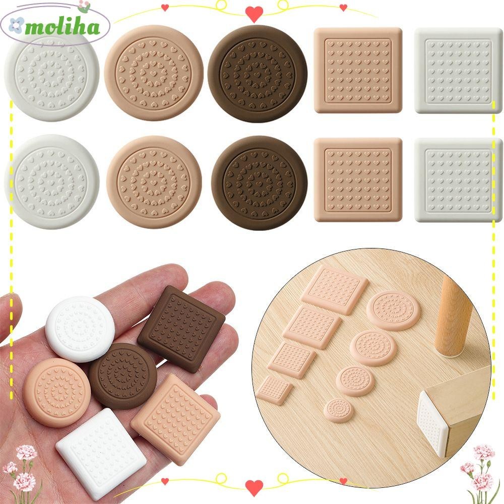 Moliha แผ่นซิลิโคนปิดเสียง สําหรับรองขาโต๊ะ เฟอร์นิเจอร์ โซฟา 8 ชิ้น