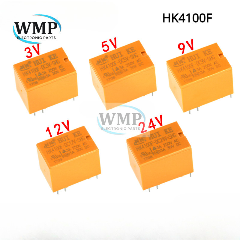 Original HUI KE RElay HK4100F 6Pin SHG 3V 5V 9V 12V 24V HK4100F-DC3V-SHG HK4100F-DC5V-SHG HK4100F-DC