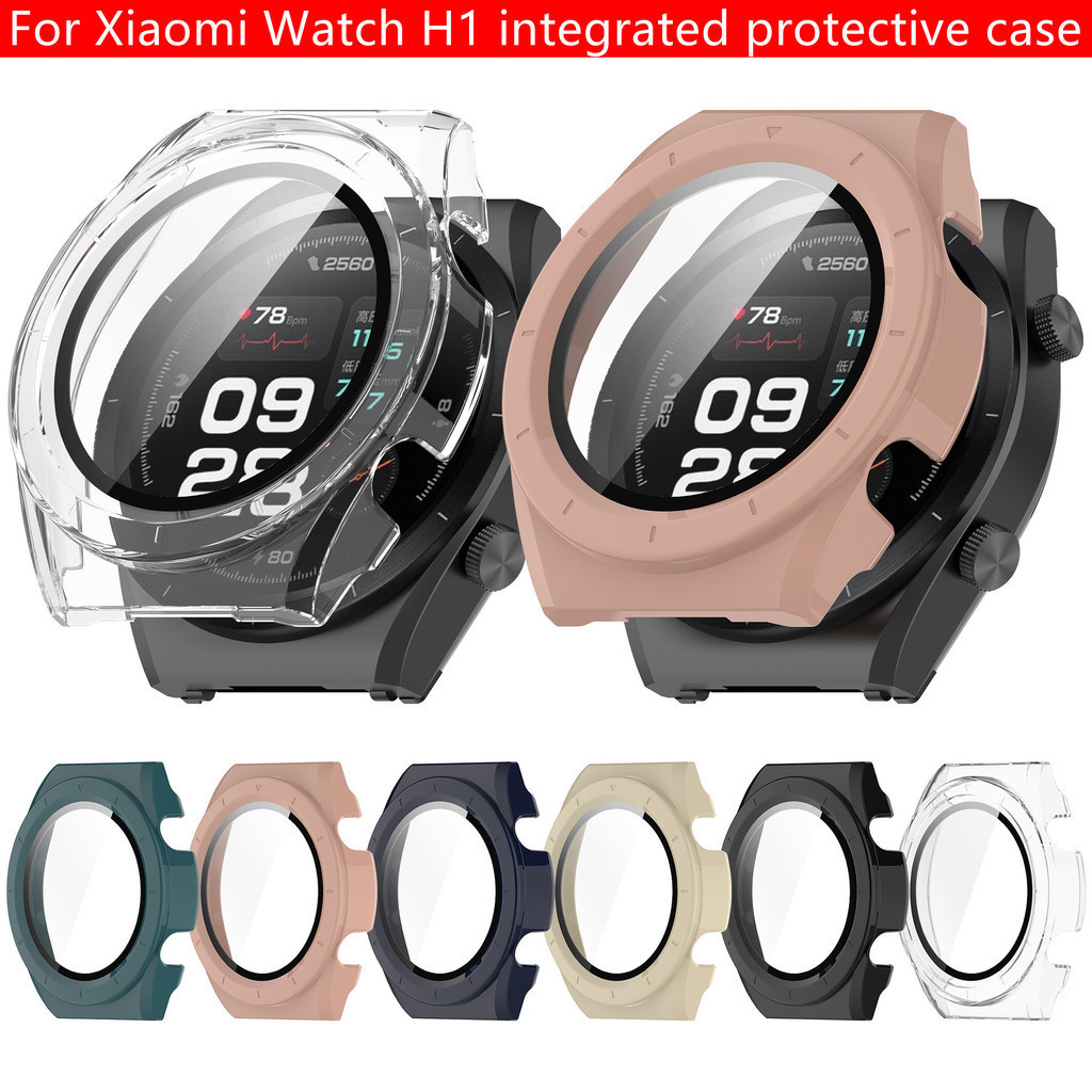 Hard Edge Glass Screen Protector Film Smartwatch กรอบสําหรับ Xiaomi Watch H1 สมาร์ทวอท์ชฝาครอบป้องกั