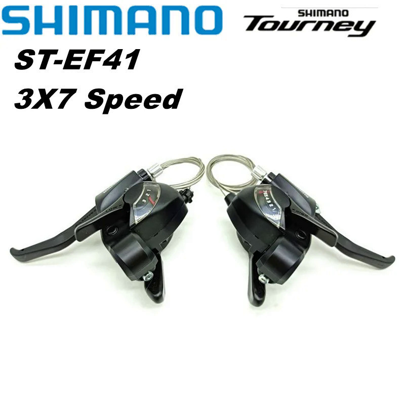 Shimano Tourney SL-EF41 Shifter 3x7Speed สําหรับจักรยาน MTB ซ้ายขวา Shift Lever Mountain จักรยาน Tri
